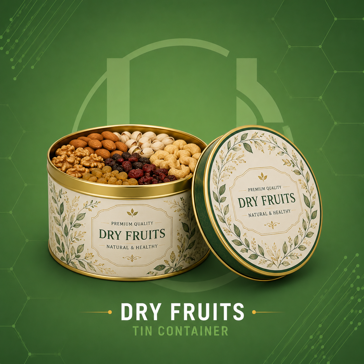 Dry Fruits Packaging Tin Containers